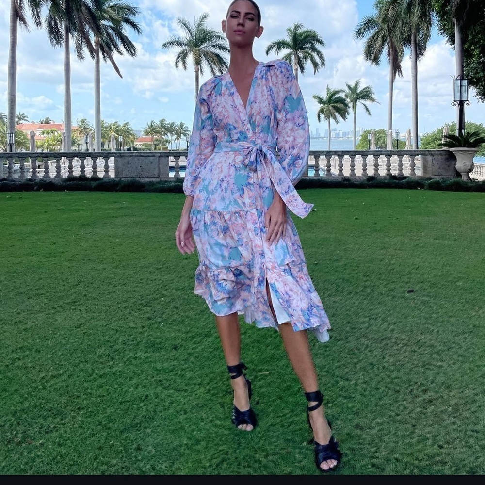 Kobi Halperin Jemma Floral Pastel Midi Dress